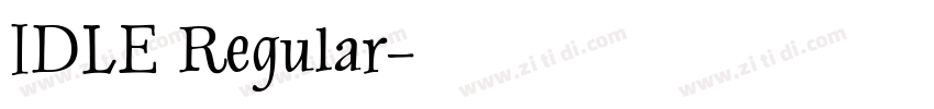 IDLE Regular字体转换